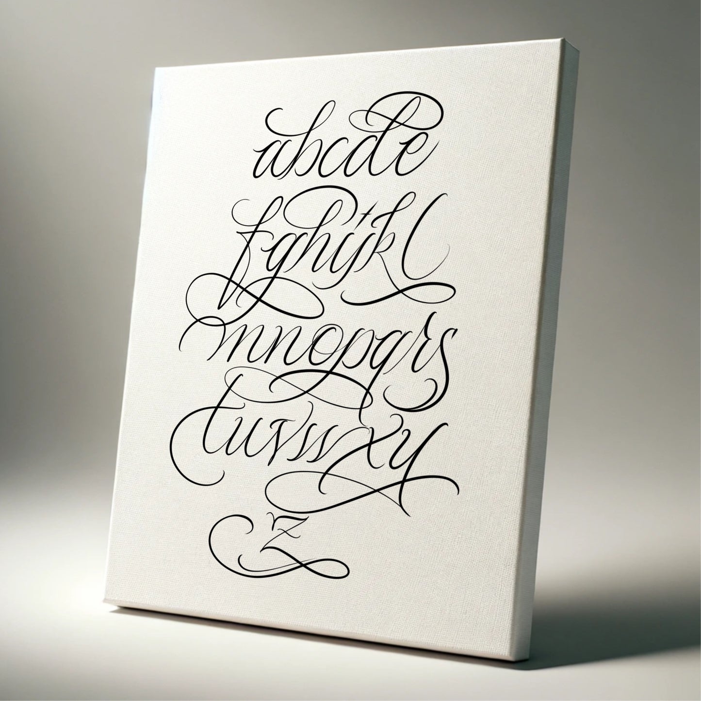 ALPHABET CURSIVE 01 - Canvas