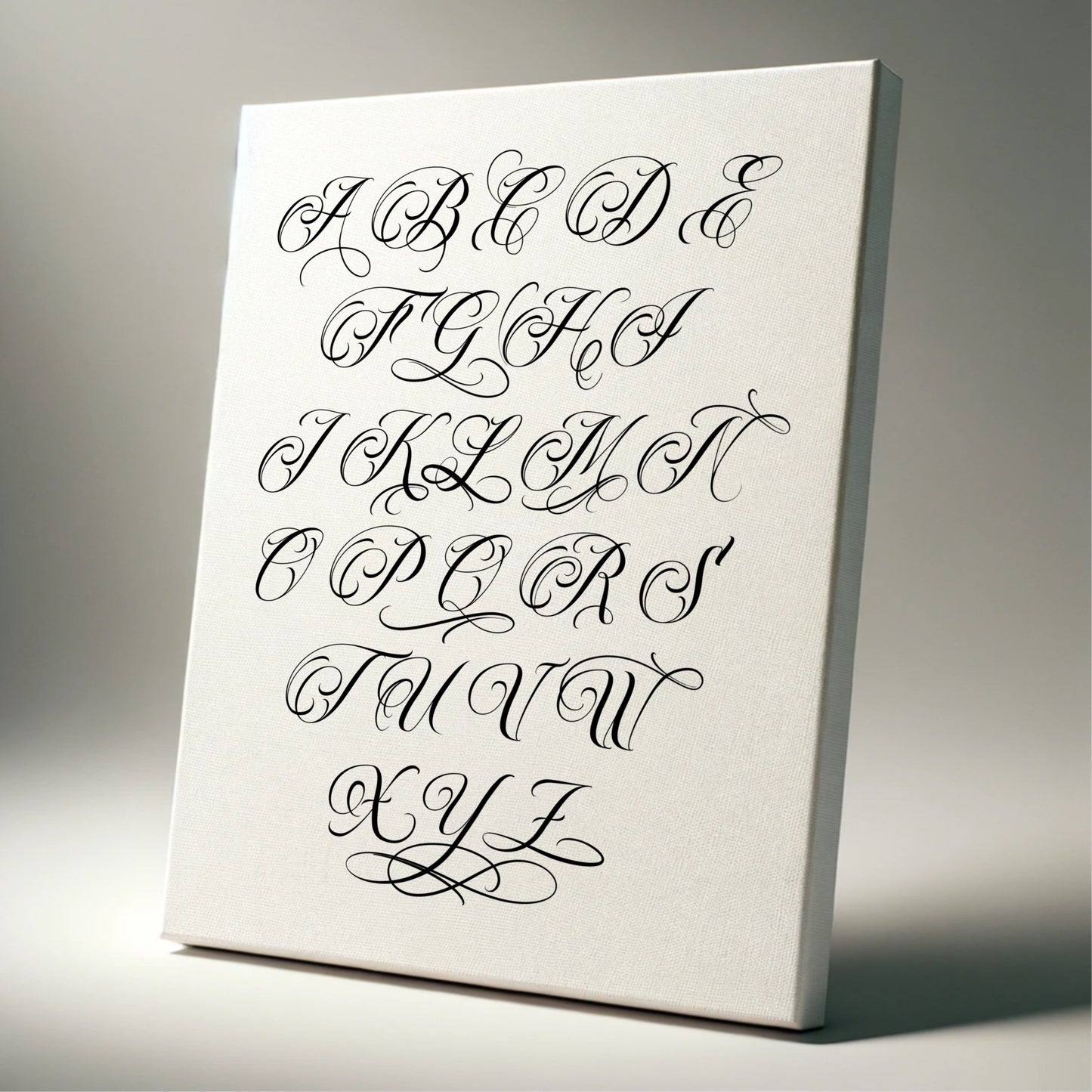 ALPHABET CURSIVE 02 - Canvas