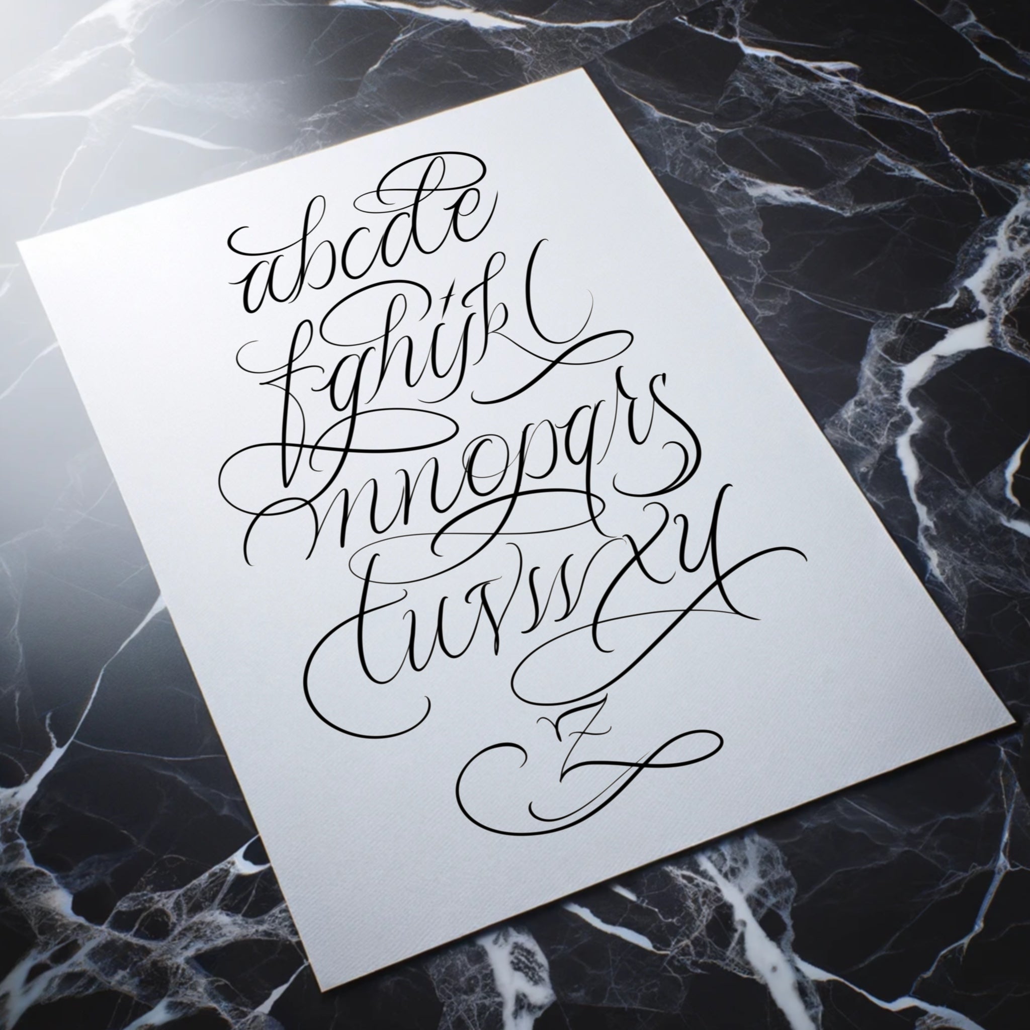 ALPHABET CURSIVE 01 - Museum Quality – Stephano Lettering
