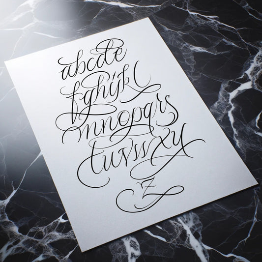 ALPHABET CURSIVE 01 - Premium paper