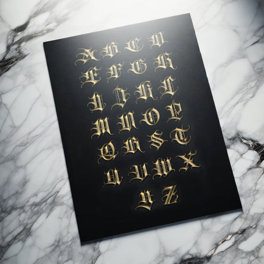 ALPHABET GOTHIC GOLD - Premium paper