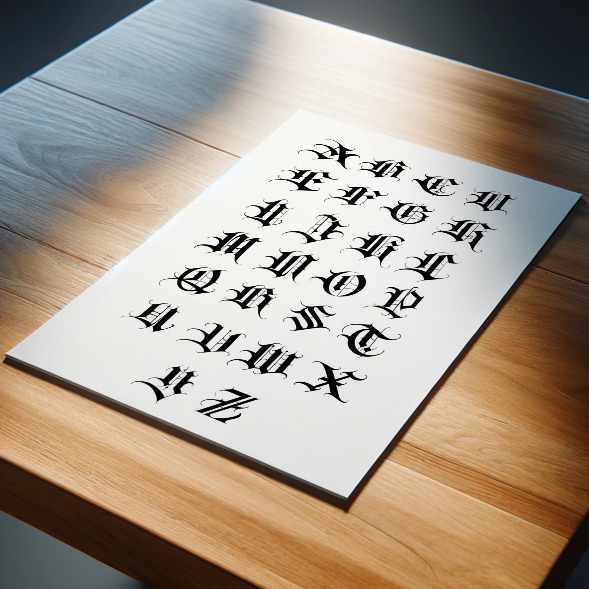 ALPHABET GOTHIC - Premium paper – Stephano Lettering